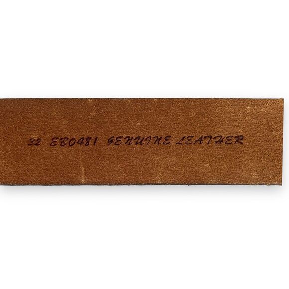 Ben Sherman Men's Brown Camouflage Genuine Leather Belt Size 32 Heavy Duty 1.75" - Picture 9 of 10